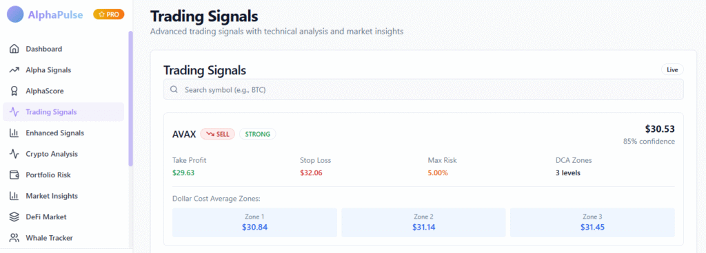DeFiML Alphapulse Trading Signals